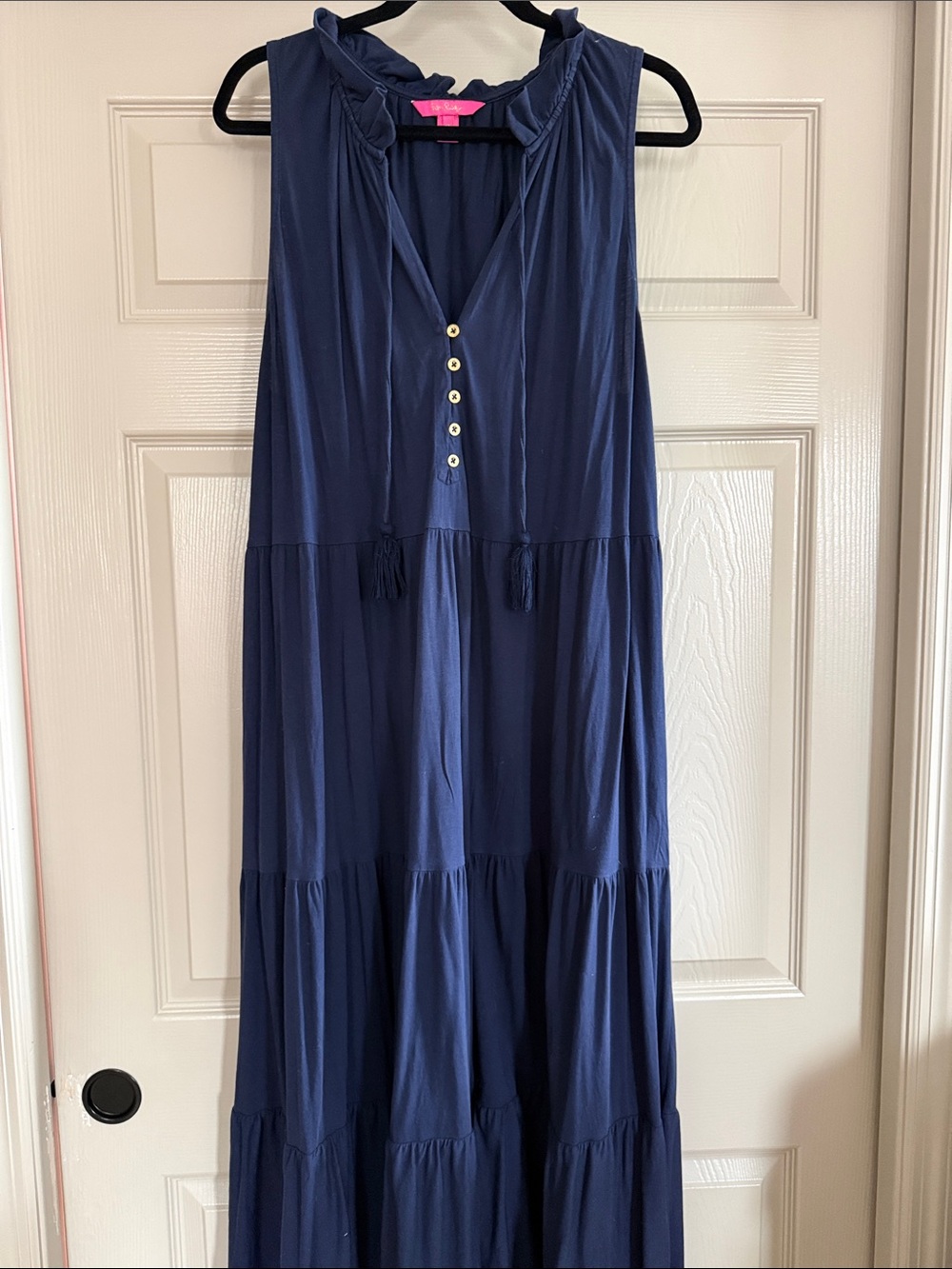 Lilly Pulitzer Malone Maxi Navy Blue Dress